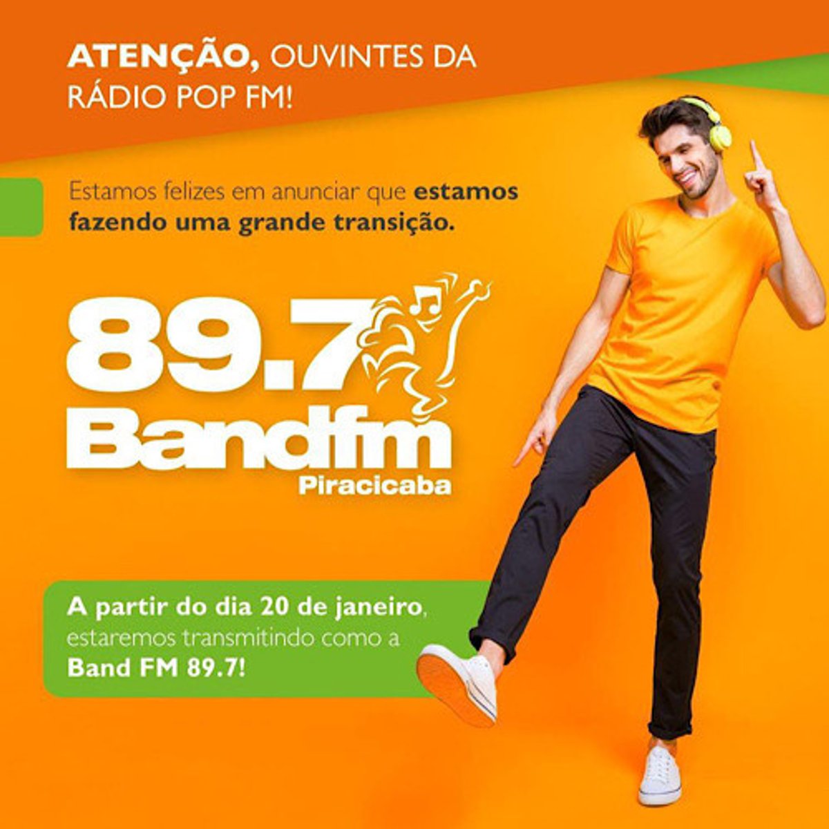 Band FM estreia nesta sexta-feira (20) em Piracicaba (SP)
