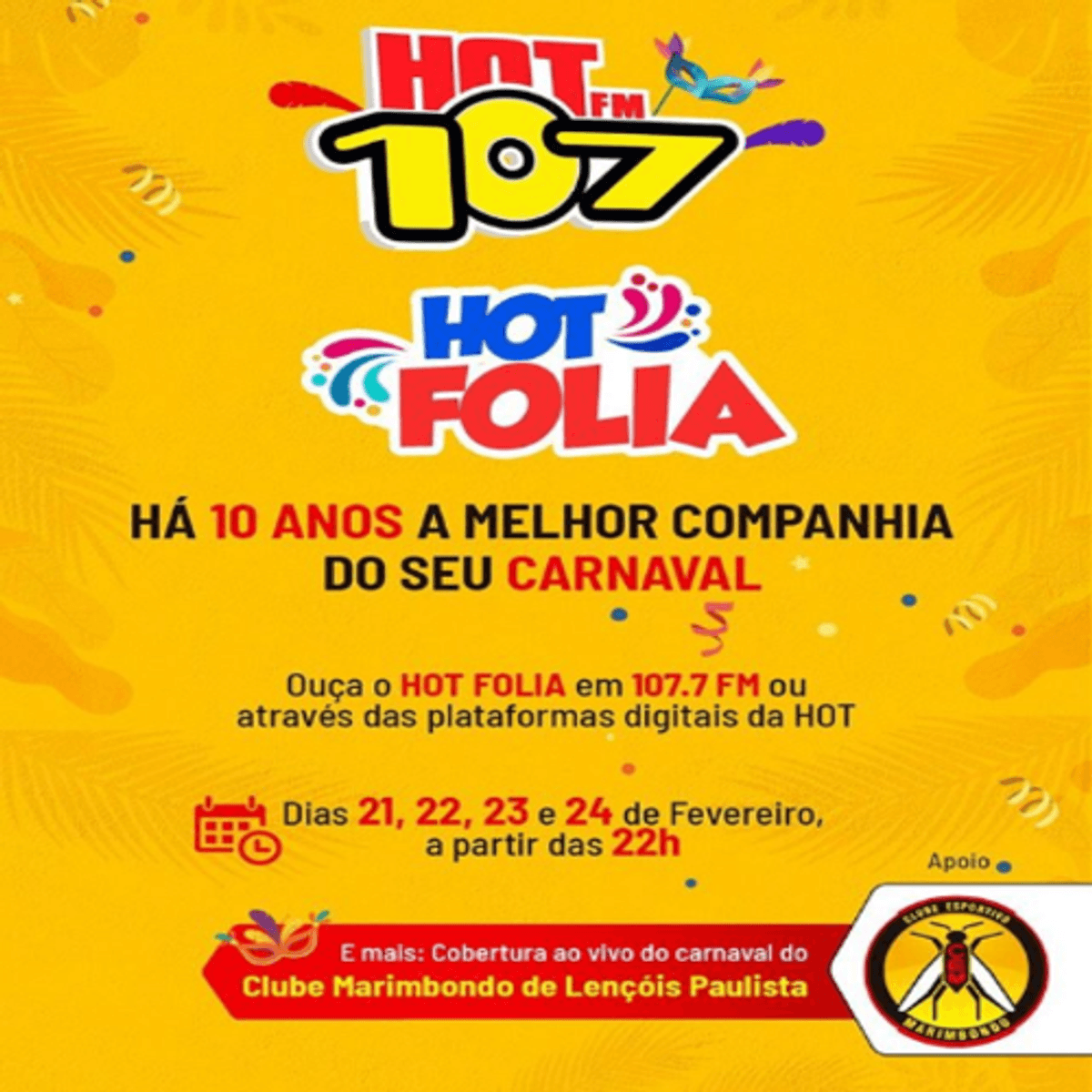 Hot 107 FM promove série de ações ligadas ao Carnaval no Centro Paulista