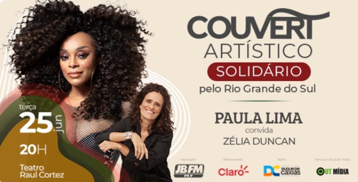 JB FM realiza Couvert Artístico beneficente com parceria da Prefeitura de Duque de Caxias (RJ) com Paula Lima e Zélia Duncan