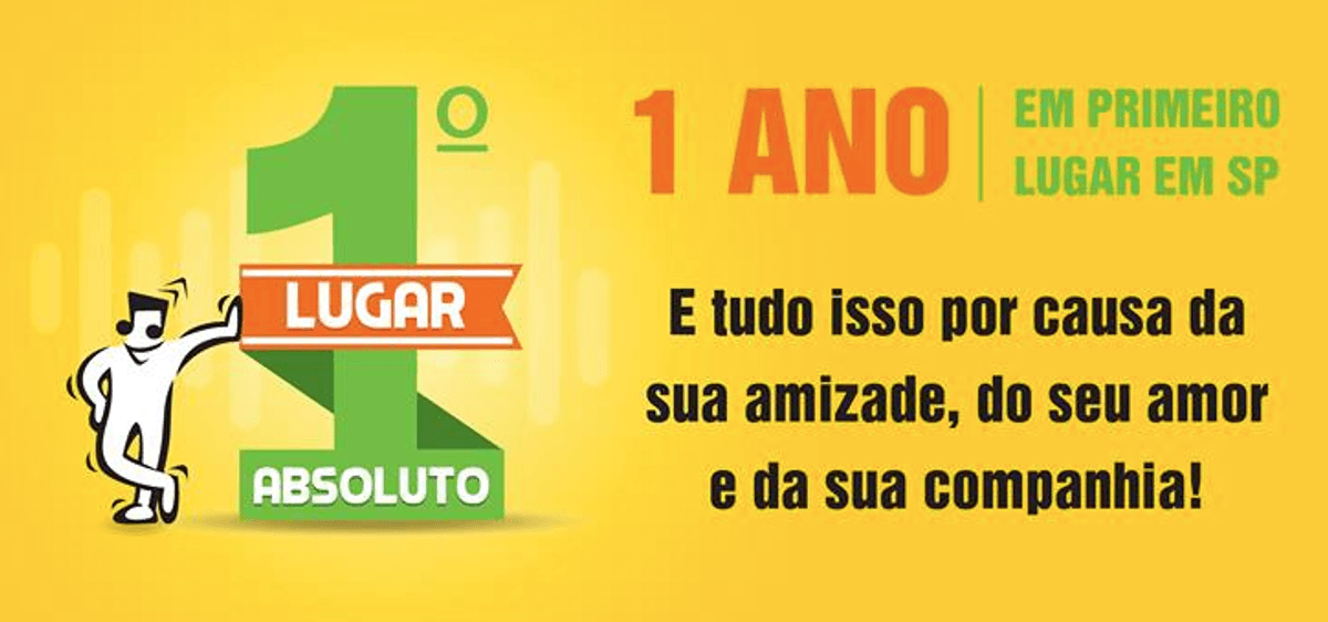 Band FM divulga campanha que comemora “1 ano em primeiro lugar”