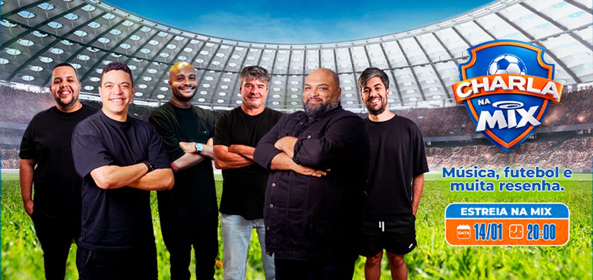 Rádio Mix FM realiza lançamento do programa esportivo “Charla na Mix” no Rio de Janeiro