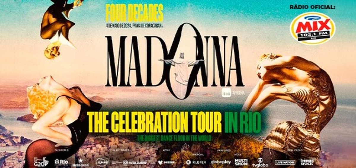 Rádio Mix FM é a rádio oficial do show da Madonna no Rio de Janeiro