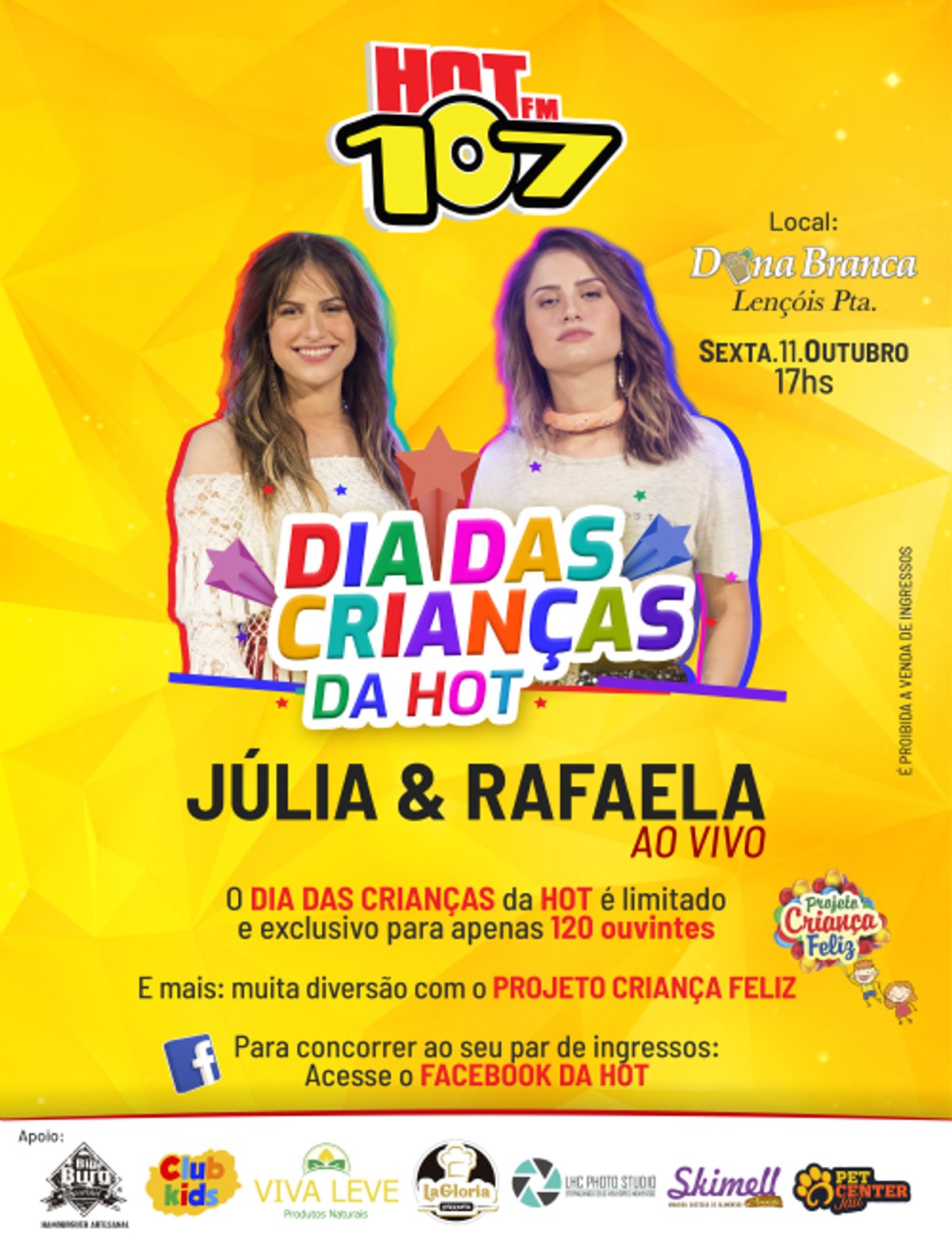 Hot 107 FM realiza ação especial para o Dia das Crianças no Centro-Oeste Paulista