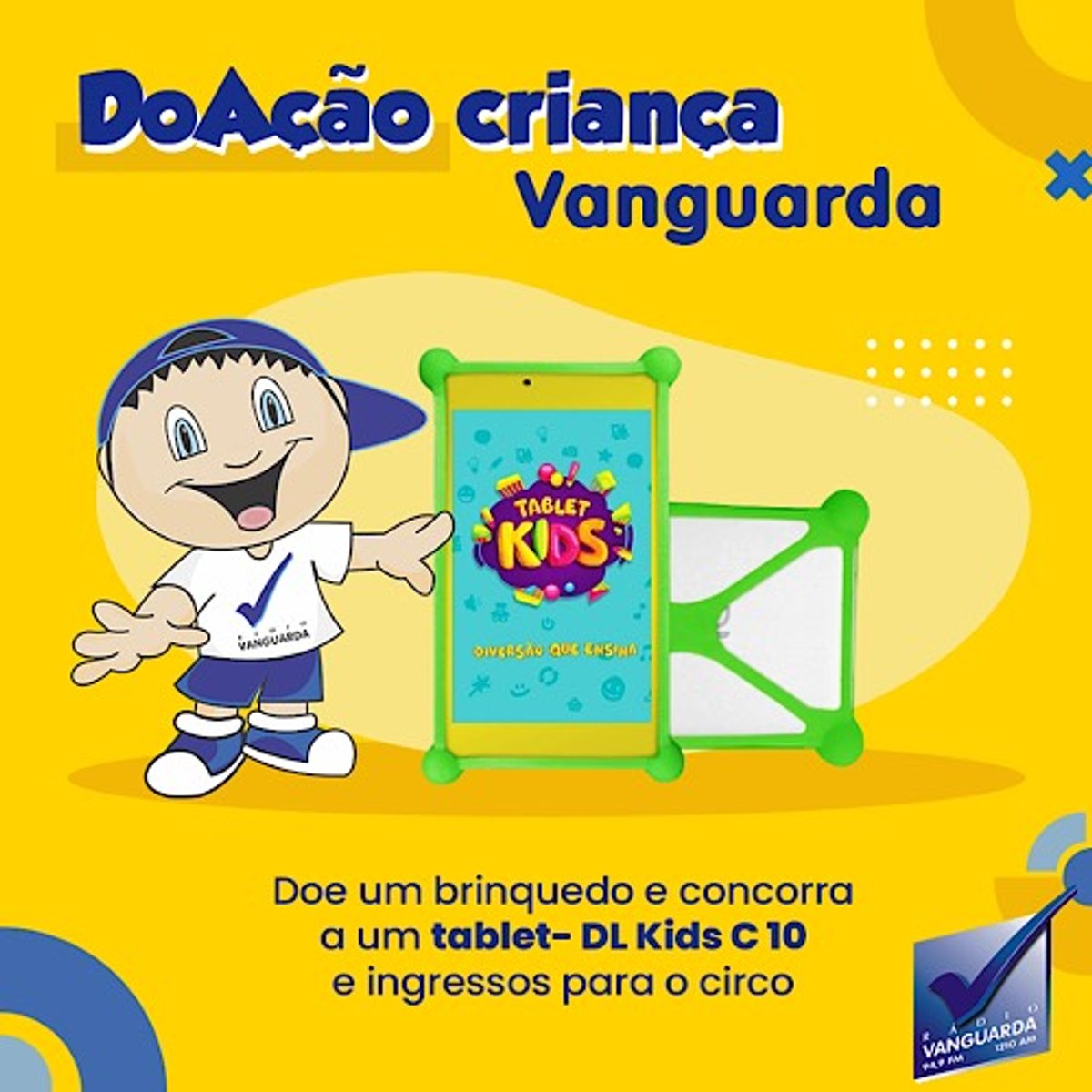 Rádio Vanguarda faz campanha voltada a doação de brinquedos em alusão ao Dia das Crianças