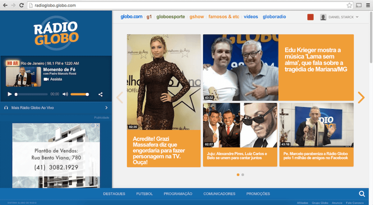 Extra: Rádio Globo inaugura novo site e finaliza campanha ‘Vamos Juntos Pro Primeiro Milhão’