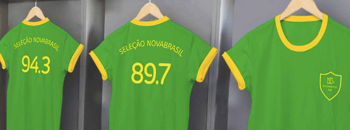 NOVABRASIL FM sorteia camisetas personalizadas da rádio para a Copa e estreia em Lisboa