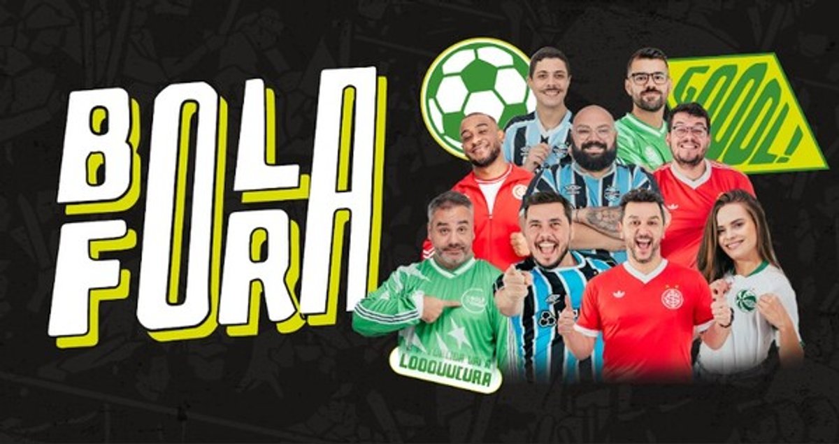 Atlântida estreia programa “Bola Fora”, unindo humor e futebol direto dos estádios em Porto Alegre
