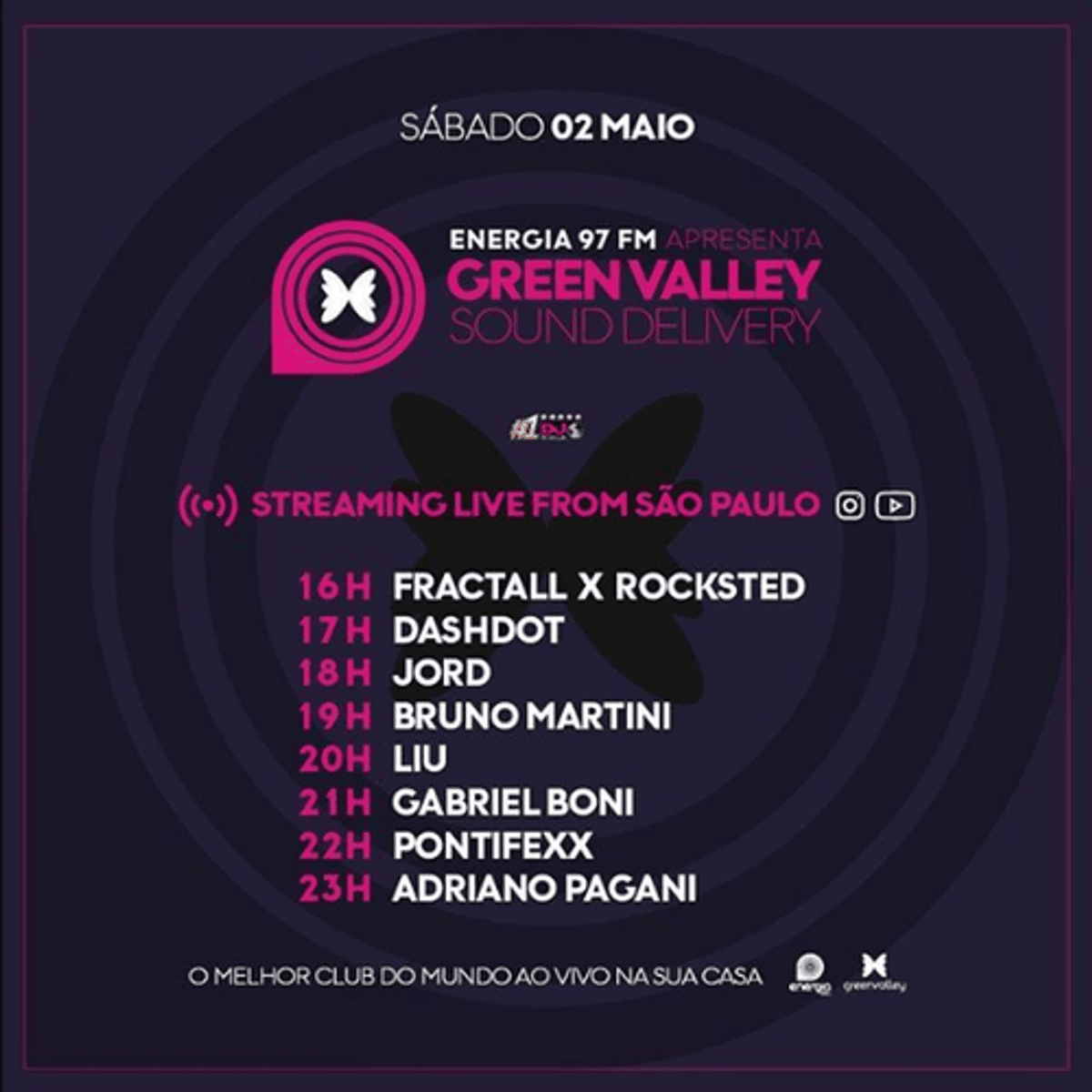 Energia 97 FM transmite em parceria com club de música eletrônica de Santa Catarina live "Green Vallley Sound Delivery"
