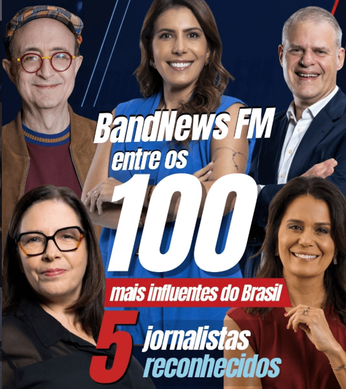 BandNews FM tem cinco jornalistas entre os mais influentes do país e vence Prêmio Sebrae-SP