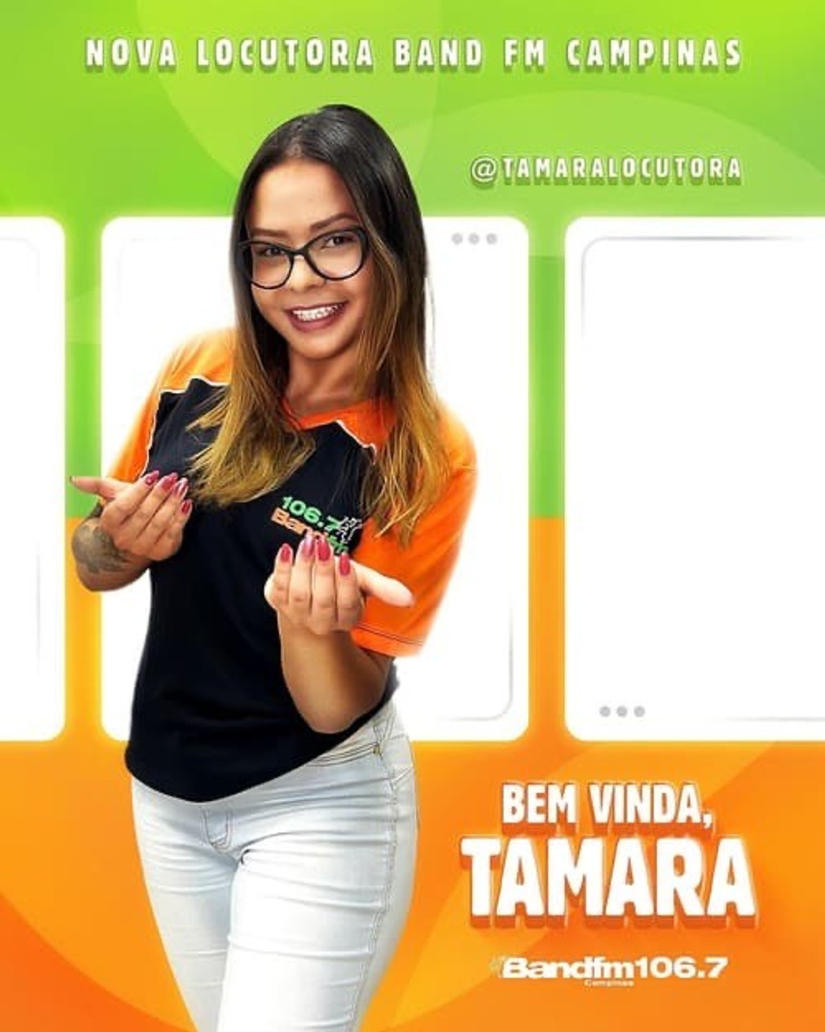 Band FM e Nativa FM anunciam chegada de nova integrante da equipe em Campinas (SP)