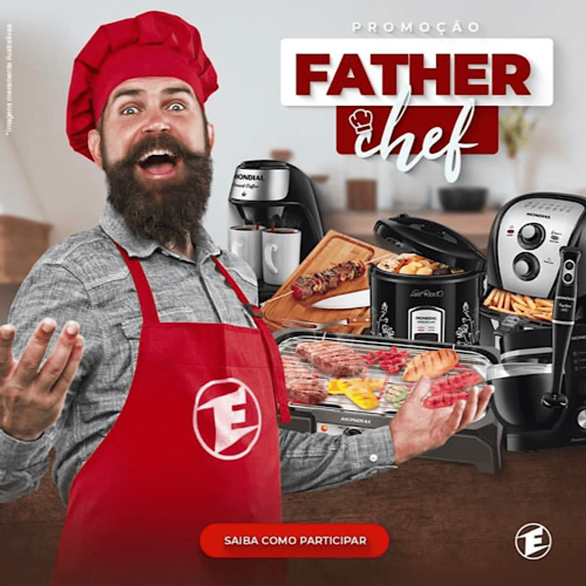 Educadora FM realiza ação voltada ao Dia dos Pais e premia sortudo com produtos para a cozinha