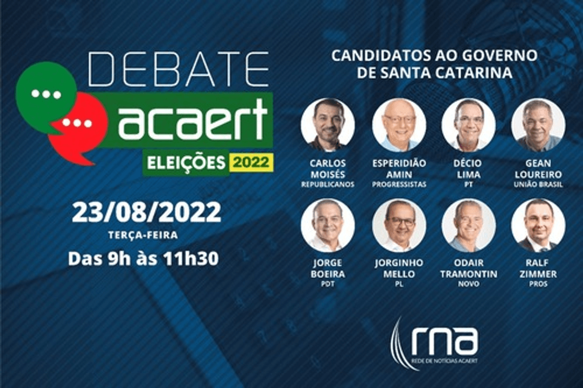 ACAERT realiza debate com os candidatos ao Governo de Santa Catarina