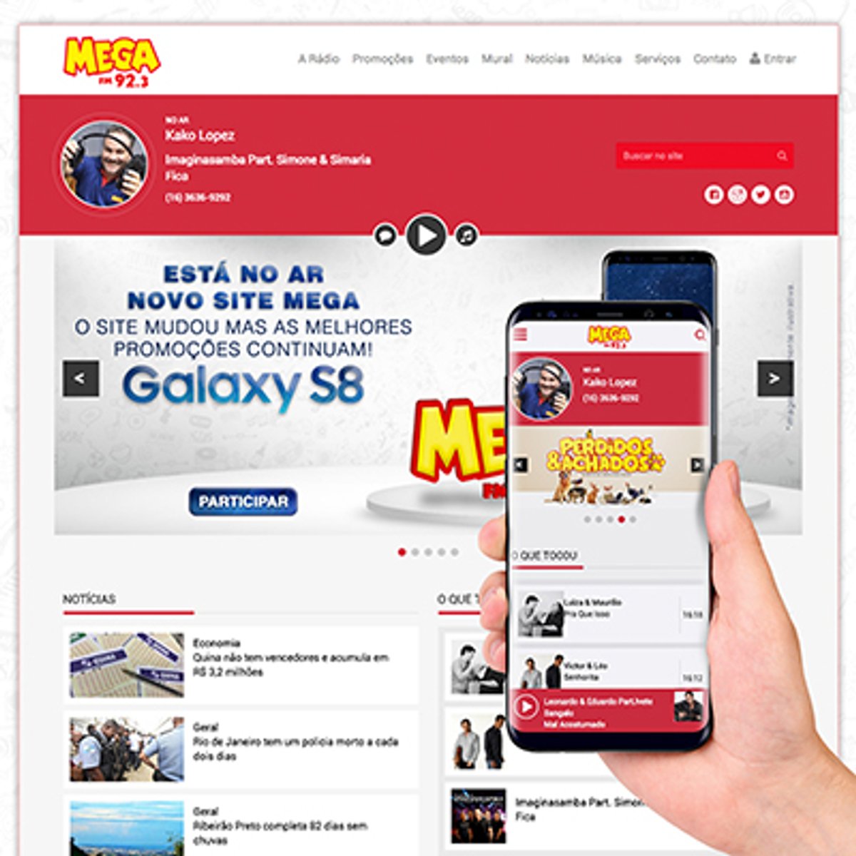 Mega FM de Ribeirão Preto conta com nova versão de seu portal on-line
