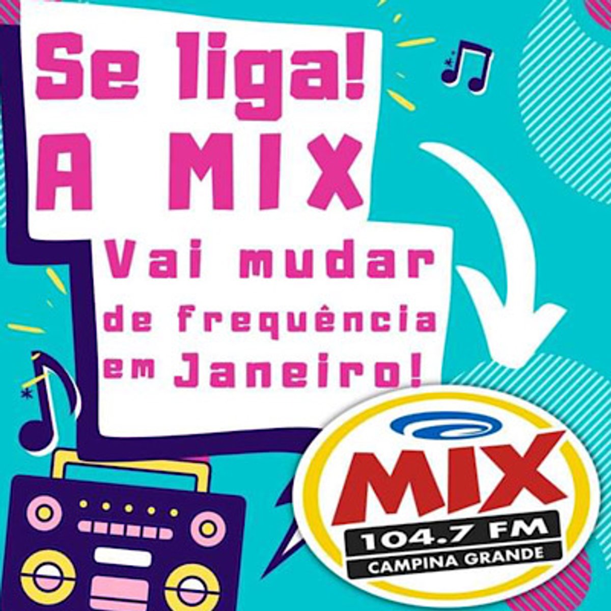Rádio Mix FM divulga nova data para troca de frequência em Campina Grande (PB)