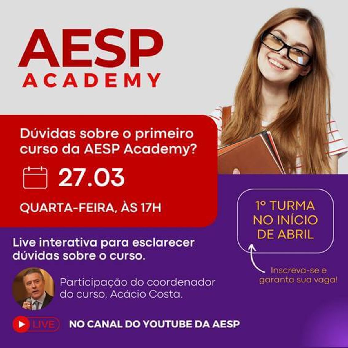 AESP realiza live para apresentação do projeto AESP Academy