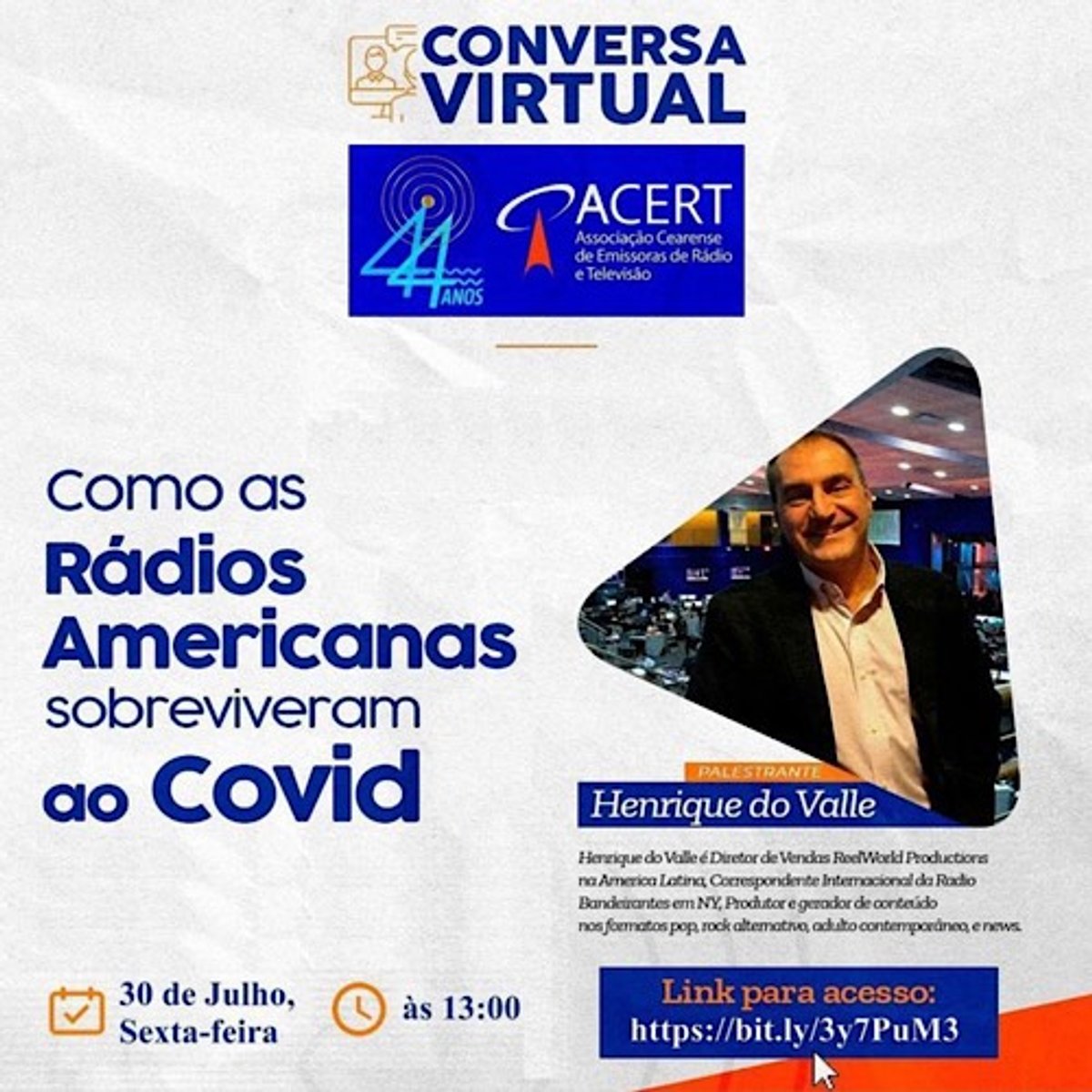 ACERT aborda em live sobre a sobrevivência de emissoras dos Estados Unidos em tempos de covid-19