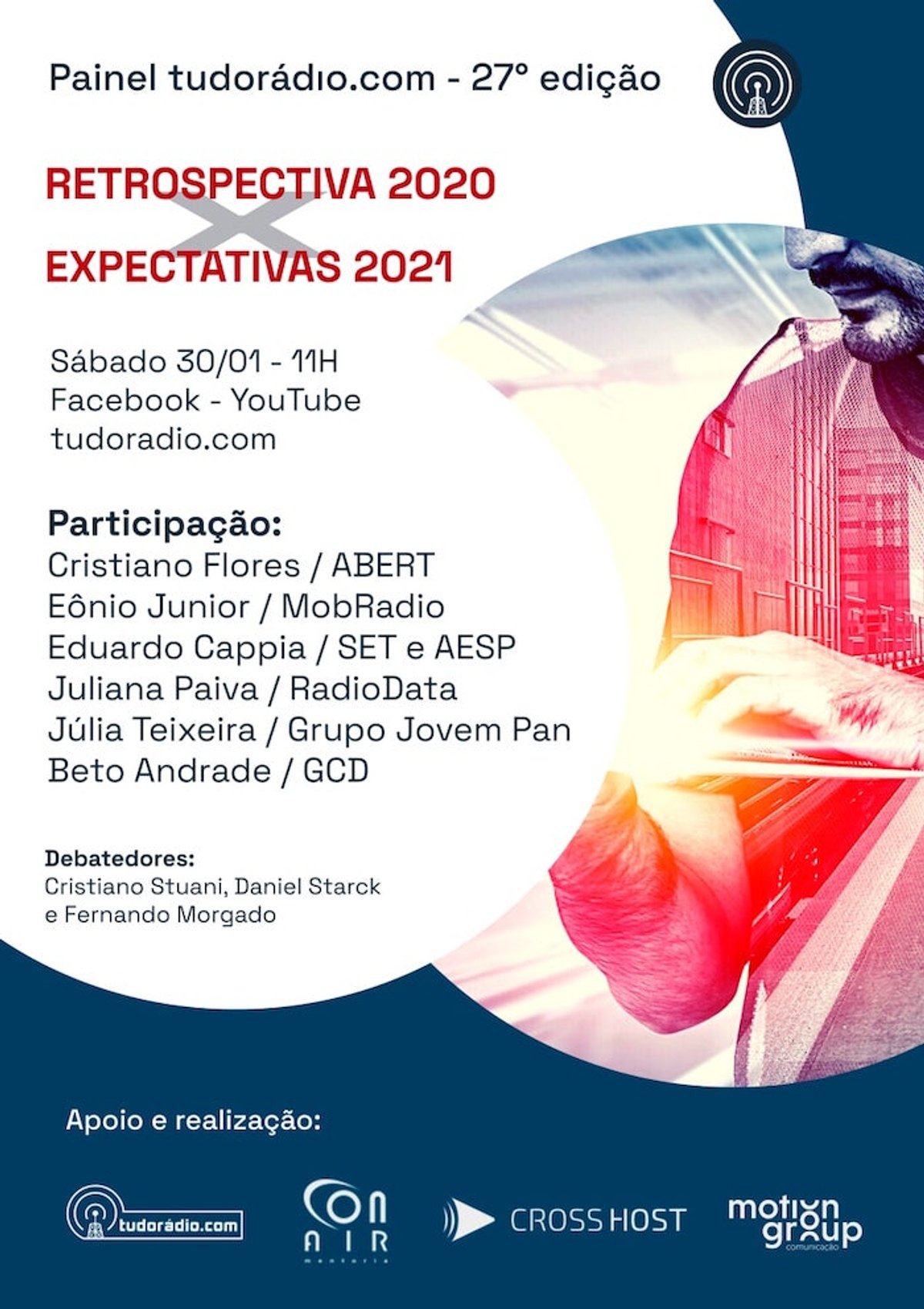 Com convidados especiais, Painel tudoradio.com retorna e terá tema "Retrospectiva 2020 X Expectativas 2021"