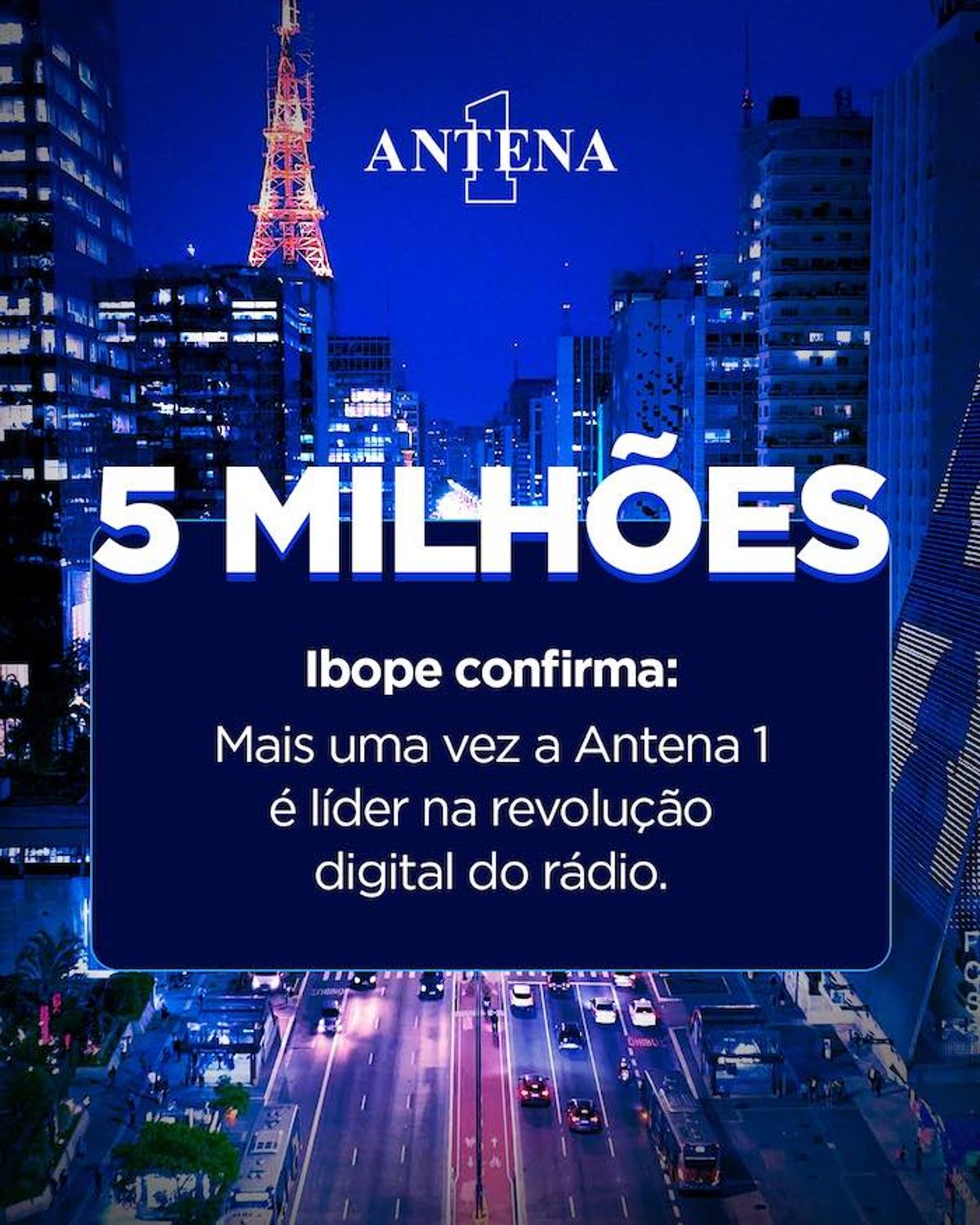 Ao superar 5 milhões, Antena 1 passa a ter o maior alcance consolidado na plataforma Extended Radio