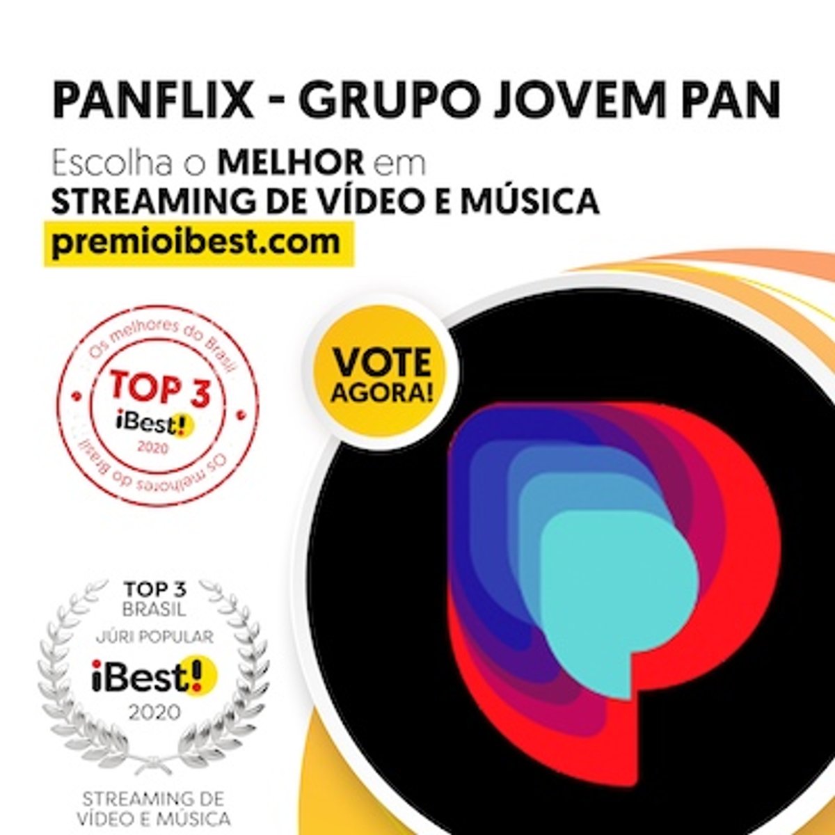 Plataforma Panflix, da Jovem Pan, está entre os três melhores streamings no Prêmio iBest 2020