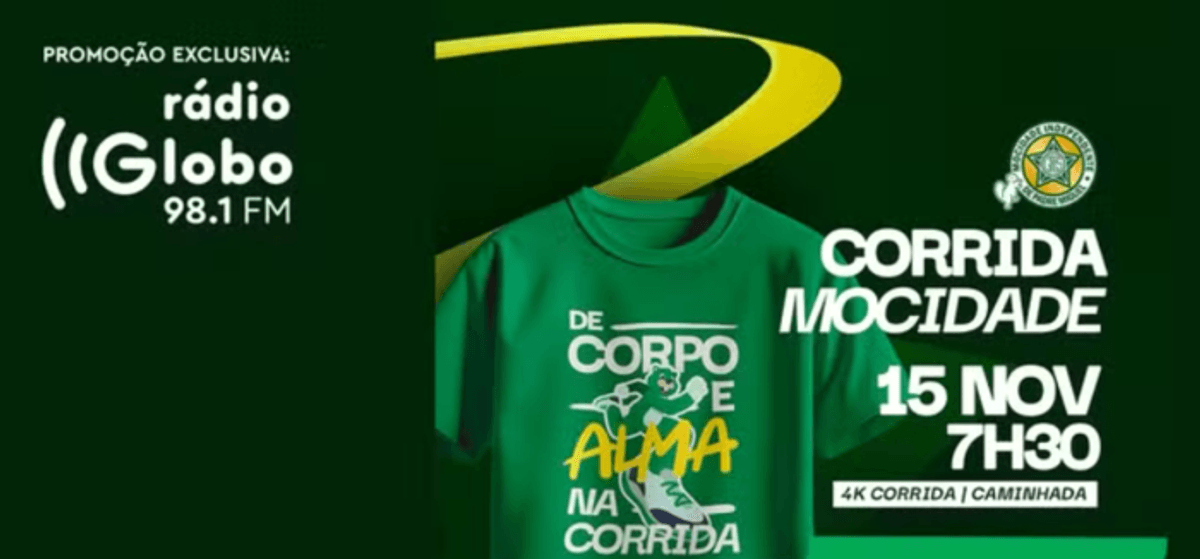Rádio Globo divulga Corrida da Mocidade Independente de Padre Miguel, marcada para novembro no Rio de Janeiro