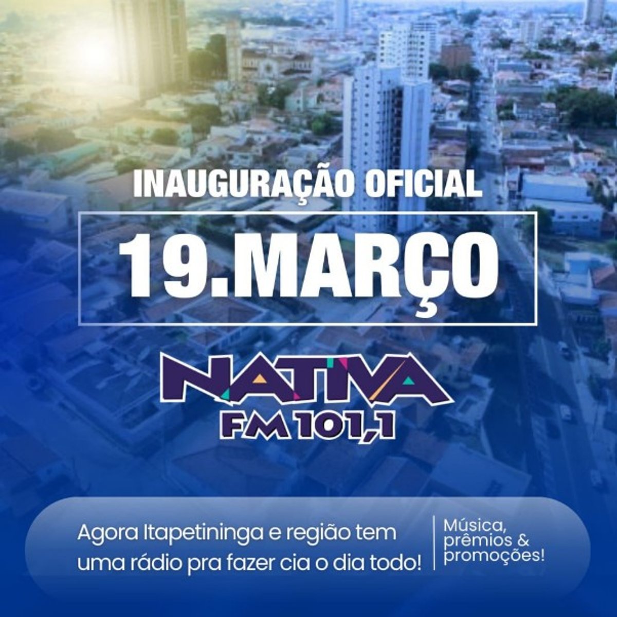 Nativa FM Sudoeste Paulista confirma inauguração oficial para o dia 19 em Itapetininga (SP)