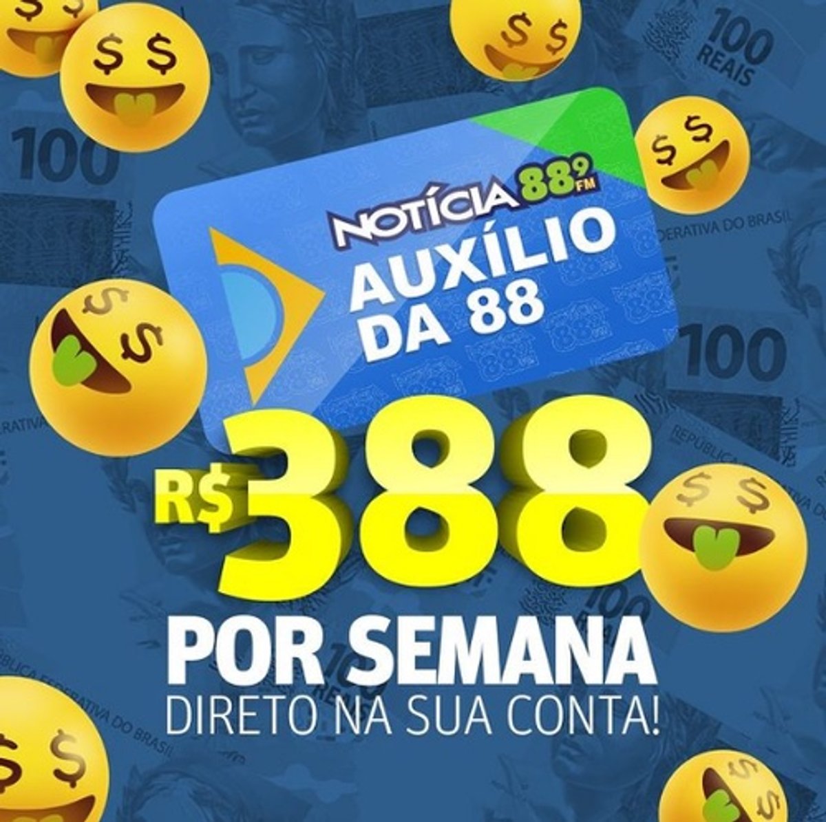 Notícia FM ajuda sua audiência através de promoção Auxílio 88, realizada semanalmente em Americana