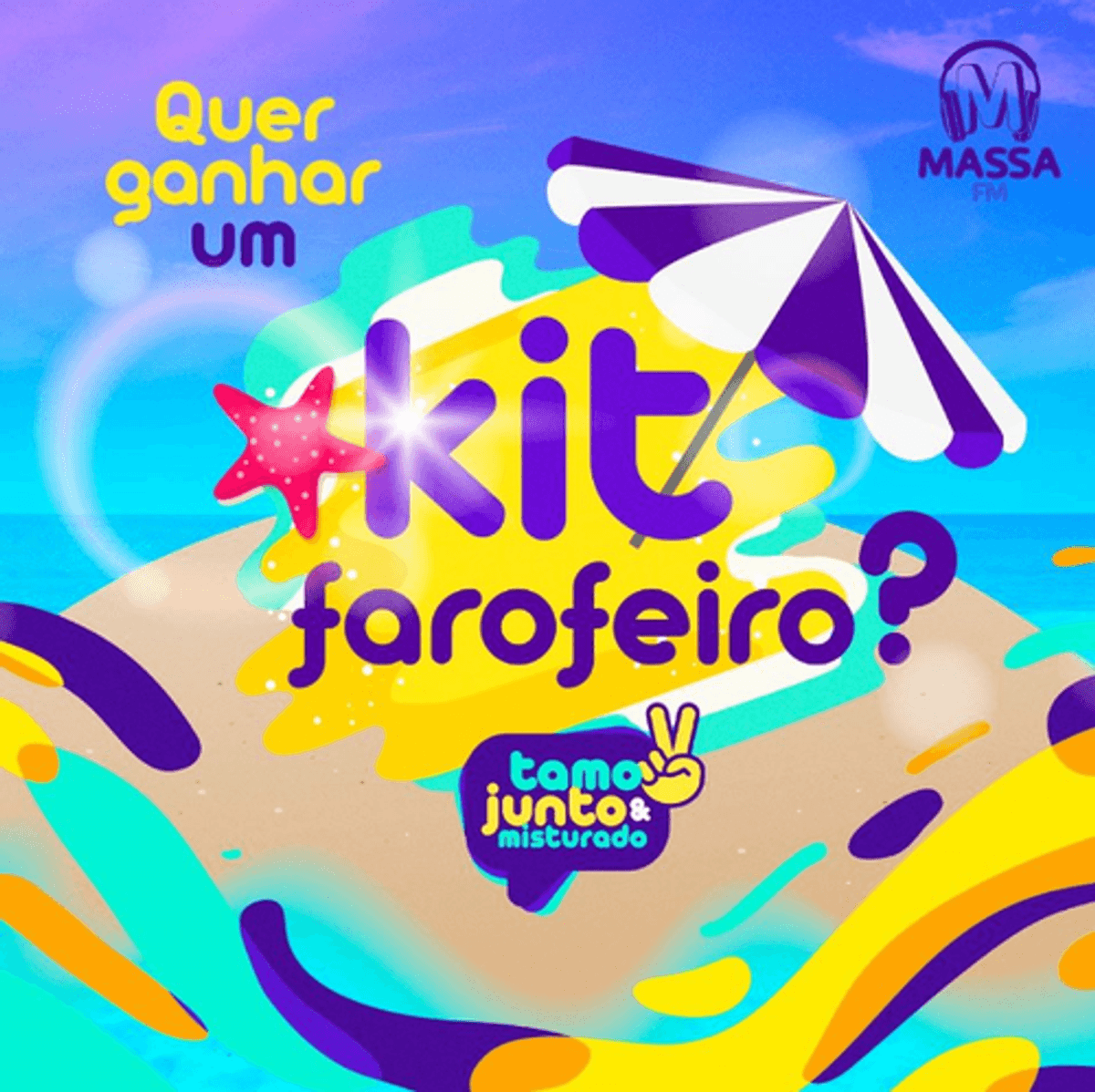 Massa FM faz ação relacionada as férias de verão e contempla audiência com kits em meio a programação