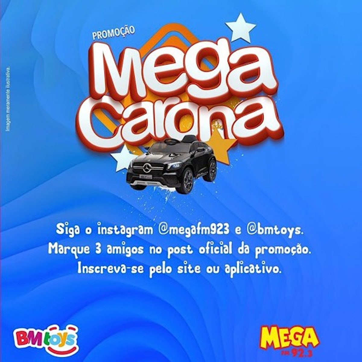 Mega FM realiza ação onde sorteará um mini veículo elétrico infantil em Ribeirão Preto