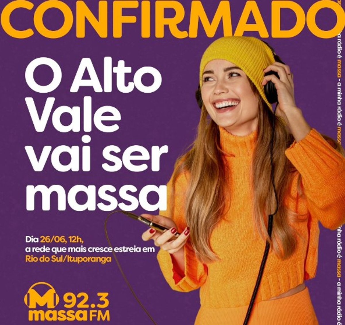 Grupo de Comunicação Difusora define data de estreia de afiliada da Massa FM no Alto Vale (SC)