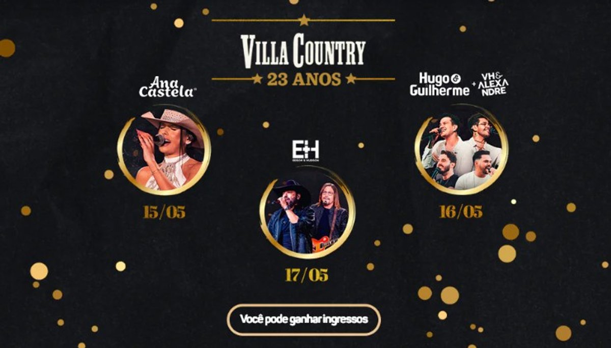 Gazeta FM promove ação com sorteio de ingressos para shows no aniversário do Villa Country