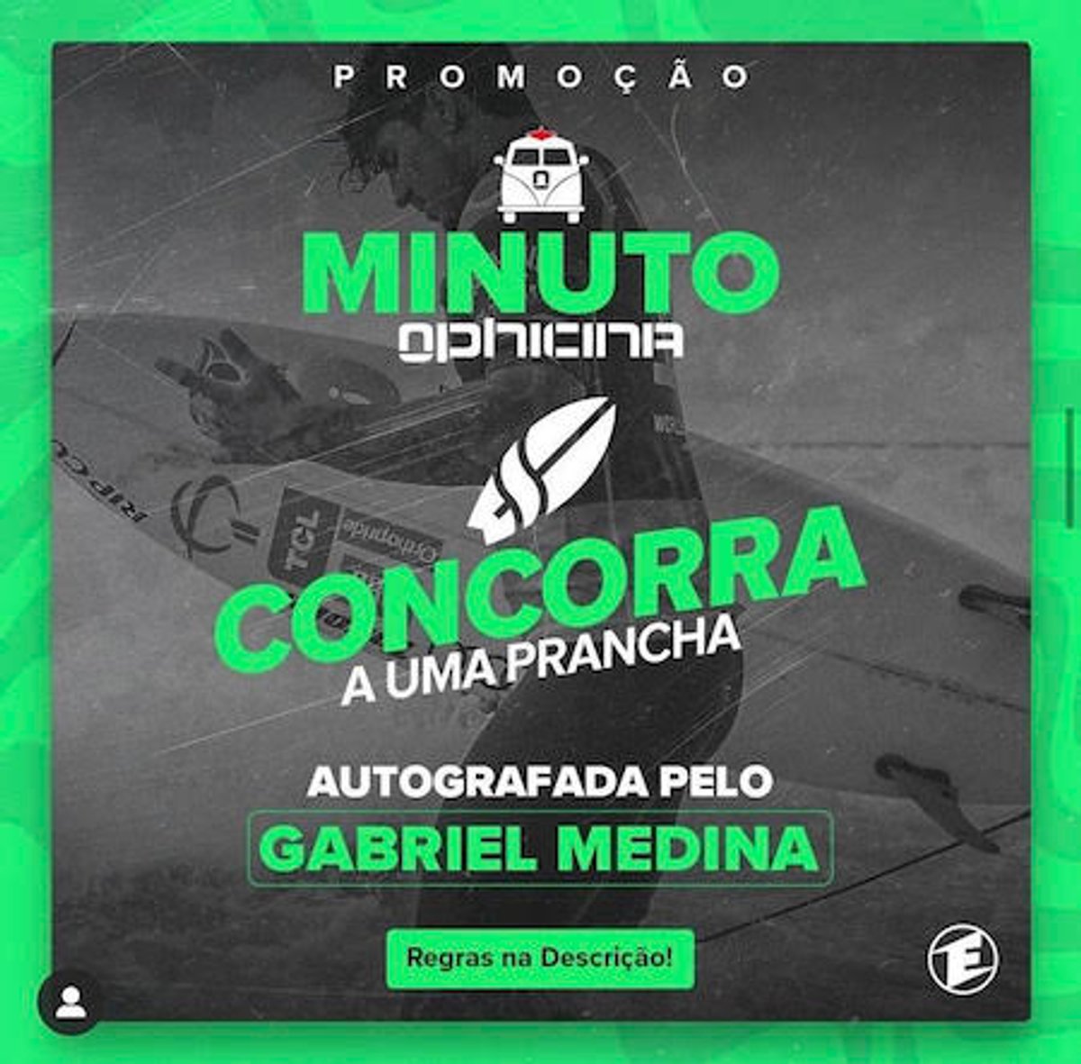 Educadora FM realiza ação que oferece uma prancha de surf autografada por Medina