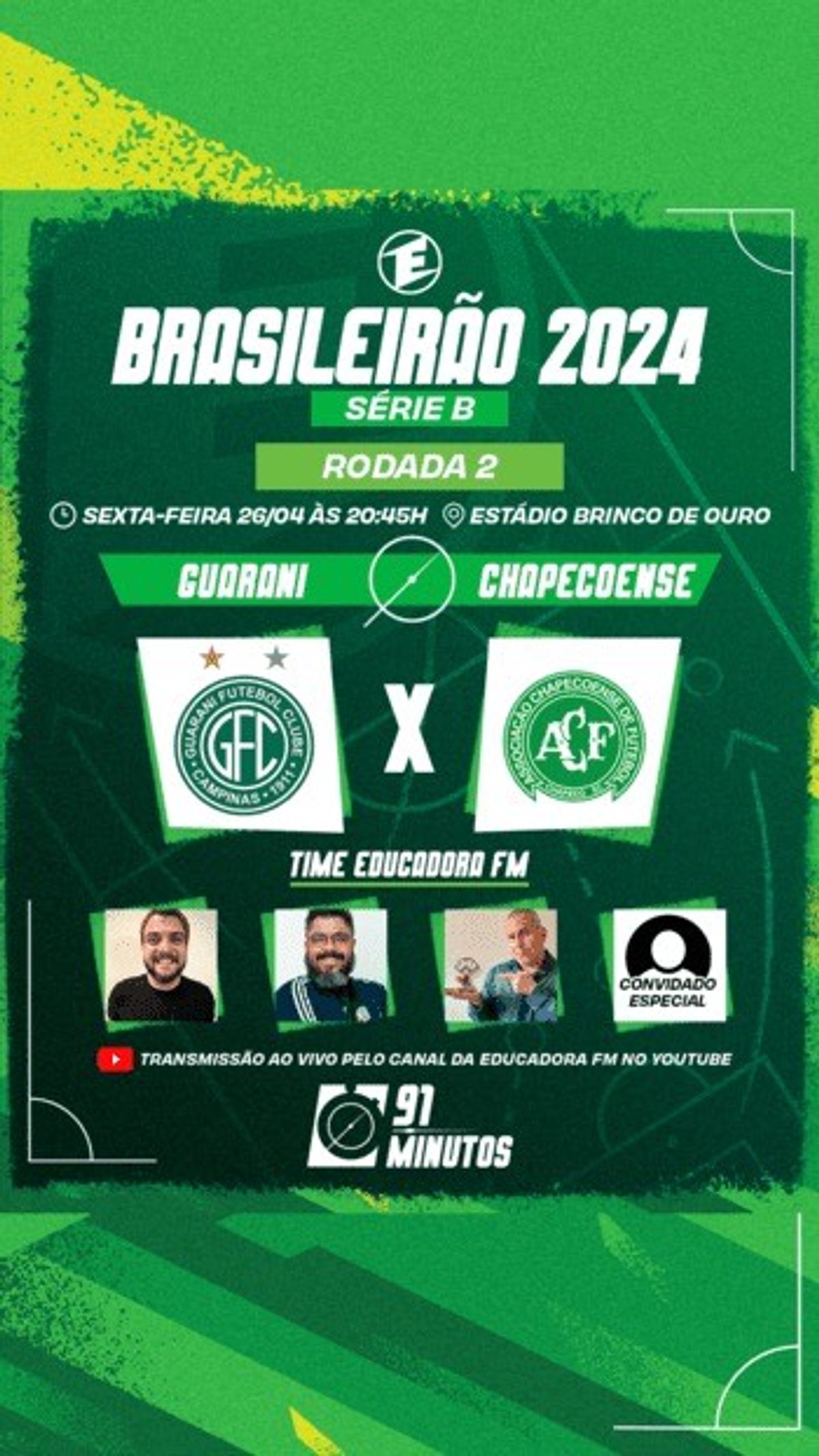 Educadora FM lança projeto 91 Minutos e retoma transmissões esportivas através do digital