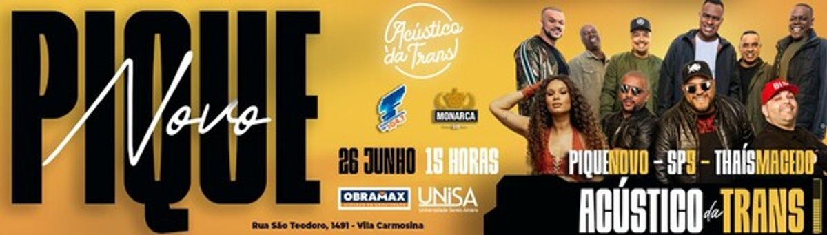 Pique Novo é a atração principal do Projeto Acústico da Trans da Transcontinental FM em junho