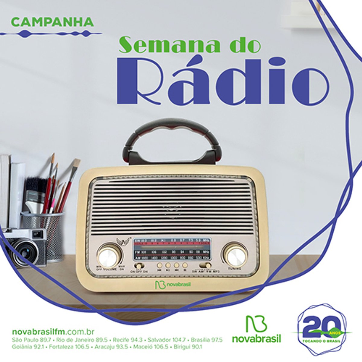 Rede NovaBrasil FM lança campanha para homenagear a Semana do Rádio
