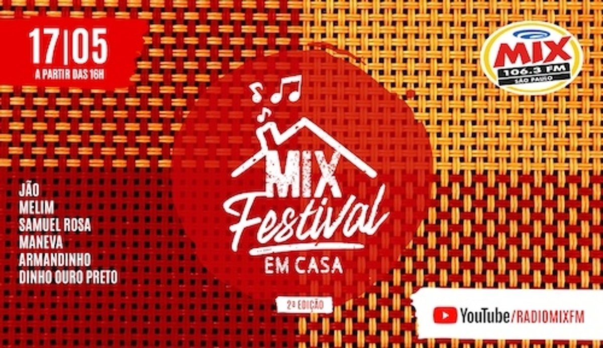 Rádio Mix FM promove 2ª edição do projeto "Mix Festival Na Sua Casa"