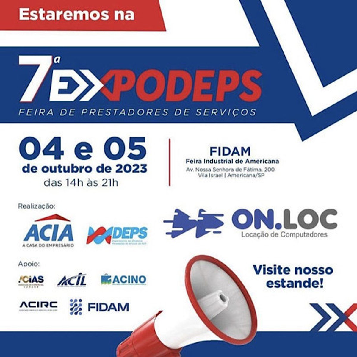 Rádio Azul FM está presente na 7ª edição da Expodeps, em Americana (SP)