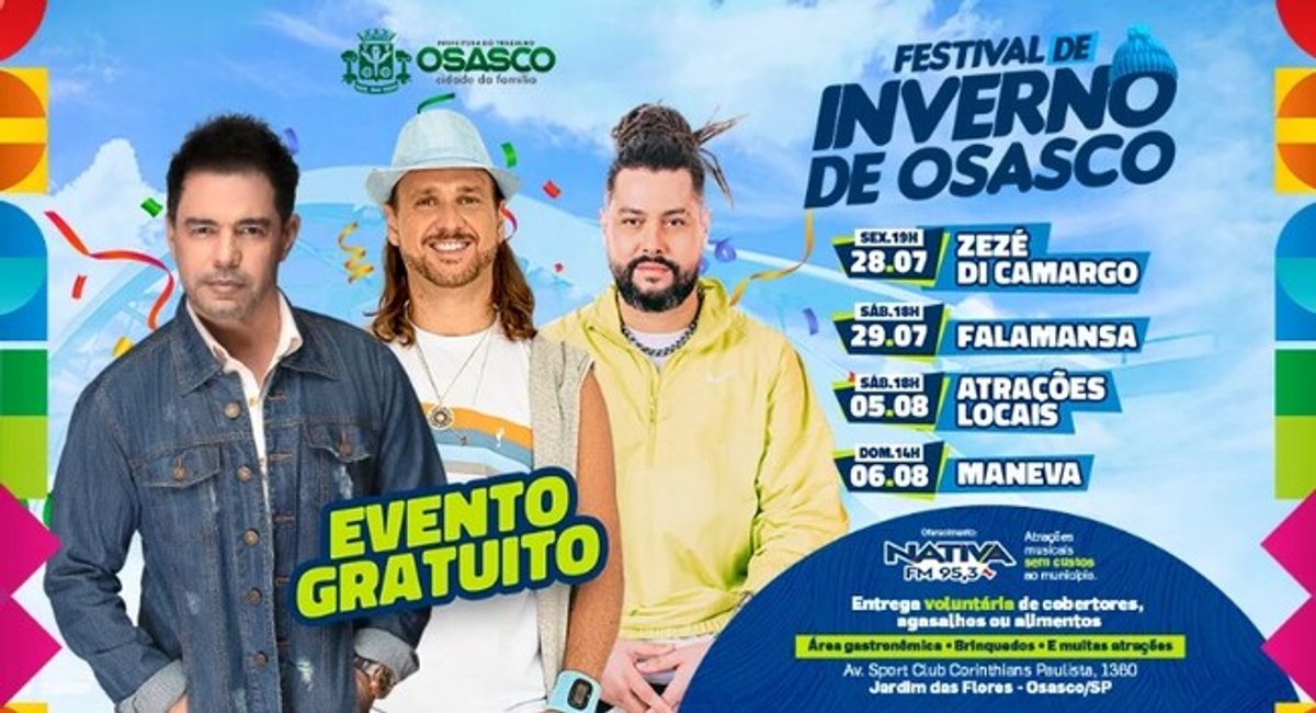 Nativa FM promove o Festival de Inverno de Osasco (SP)