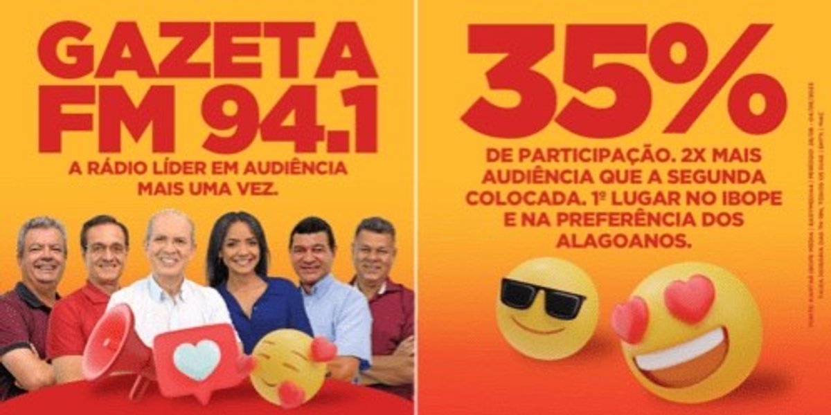 Emissoras da Rede Gazeta promovem campanha sobre desempenho de audiência em Maceió (AL)