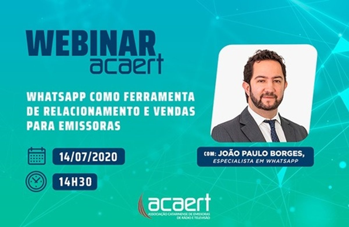 ACAERT realiza webinar sobre o uso do WhatsApp como ferramenta de relacionamento e vendas para emissoras