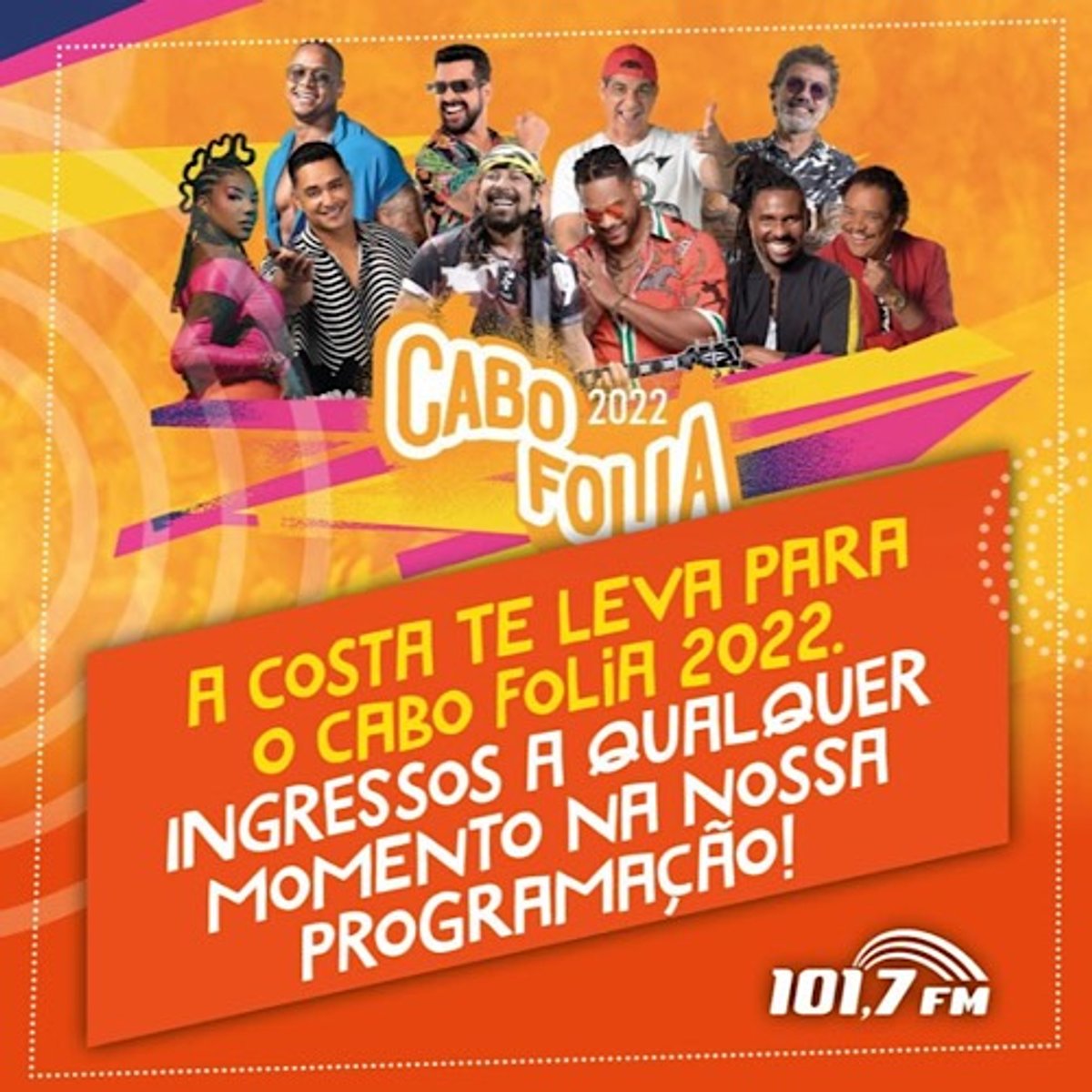Costa do Sol FM realiza ação voltada ao Cabo Folia e prossegue com o projeto Sunset Verão 2022