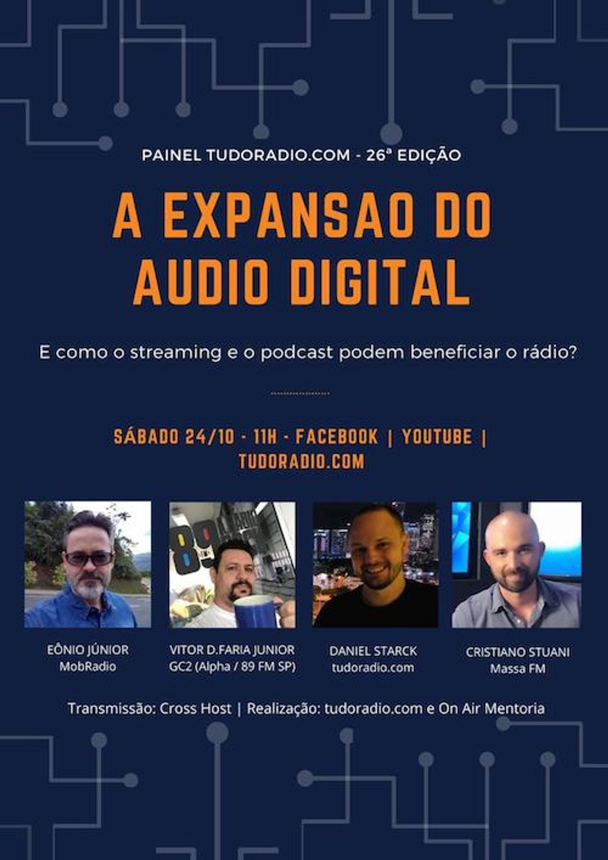 Painel tudoradio.com debate sobre áudio digital e os benefícios de sua expansão para o rádio