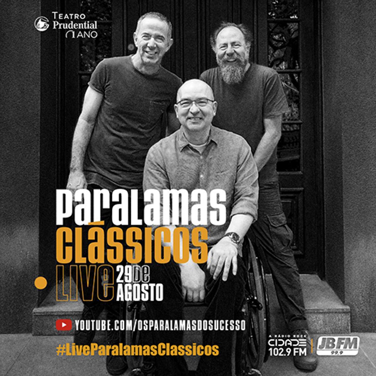 Rádio Cidade e JB FM promovem live com show da banda Paralamas do Sucesso no Rio de Janeiro