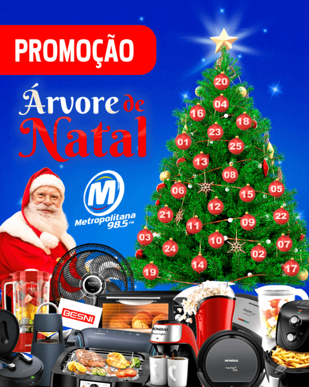 Metropolitana FM lança a 9ª edição da promoção “Árvore de Natal Metropolitana”