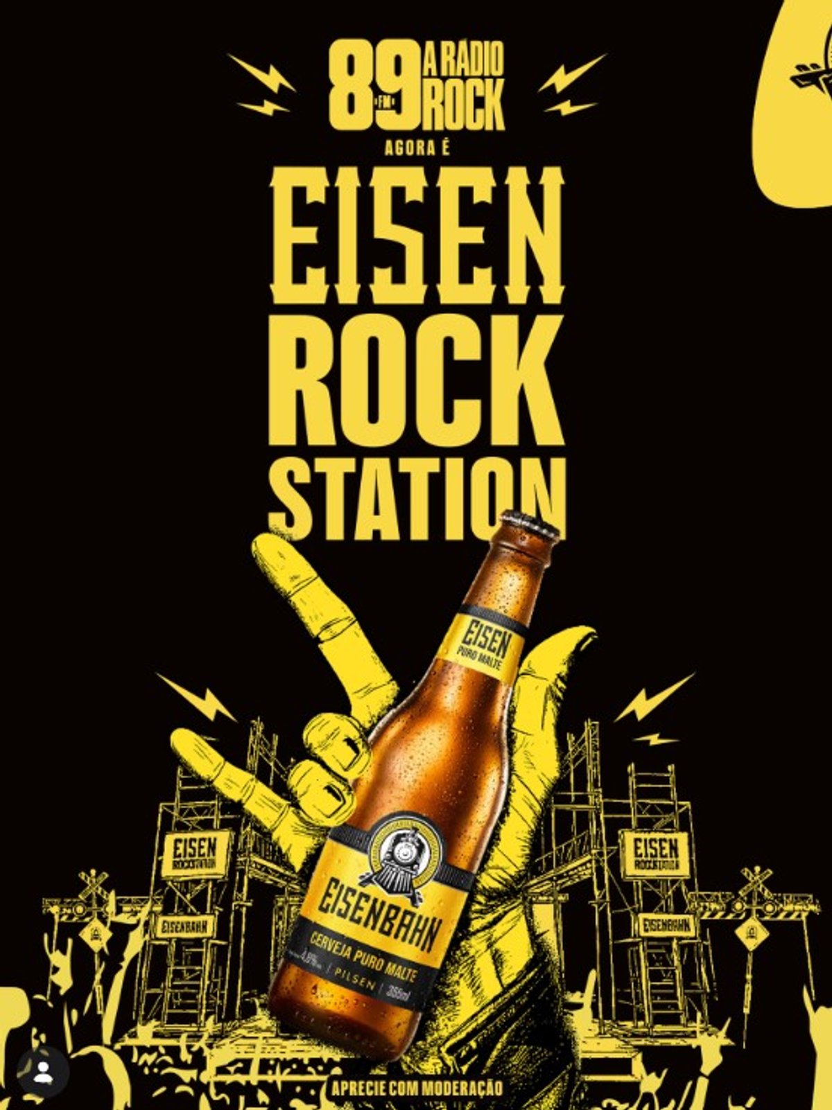 89 FM A Rádio Rock fecha parceria com a Eisenbahn em homenagem ao Dia Mundial do Rock