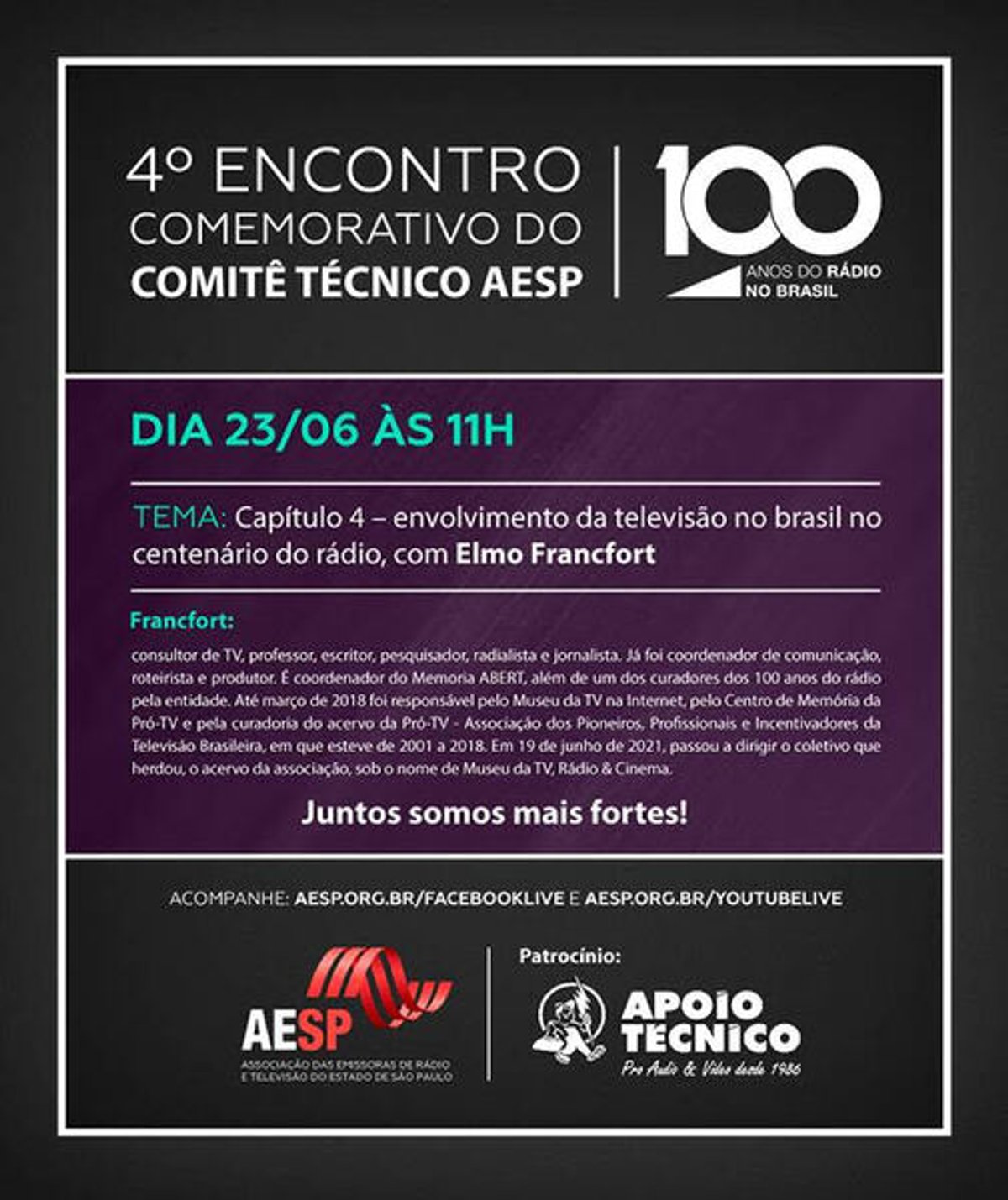 AESP promove nesta quinta-feira (23) o 4º Encontro Comemorativo do Comitê Técnico de 2022