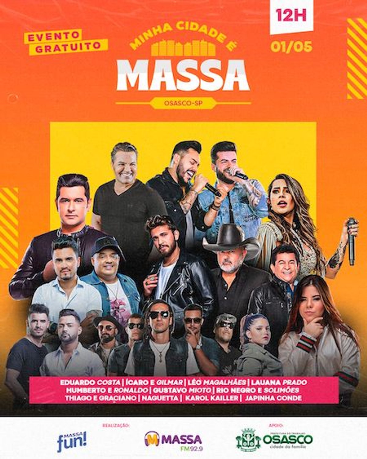Massa FM promove eventos do dia do trabalhador na Grande São Paulo e no Norte do Paraná