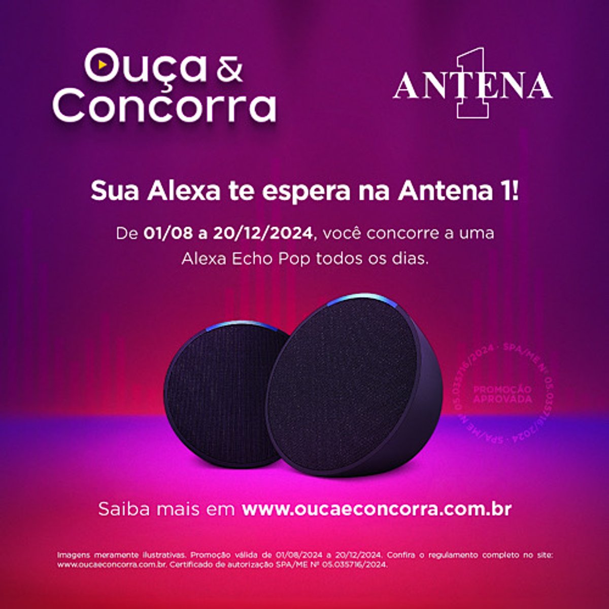 Em nova campanha, Antena 1 presenteia audiência com uma Alexa por dia até o final do ano