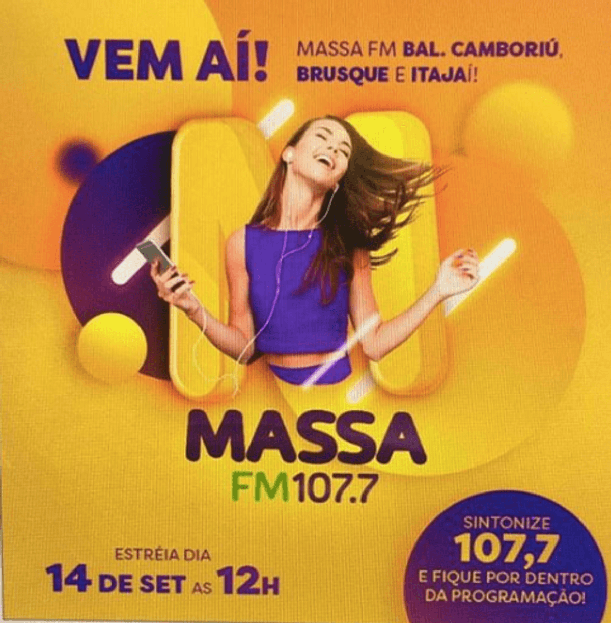 Massa FM estreia hoje afiliada na região de Balneário Camboriú e Itajaí
