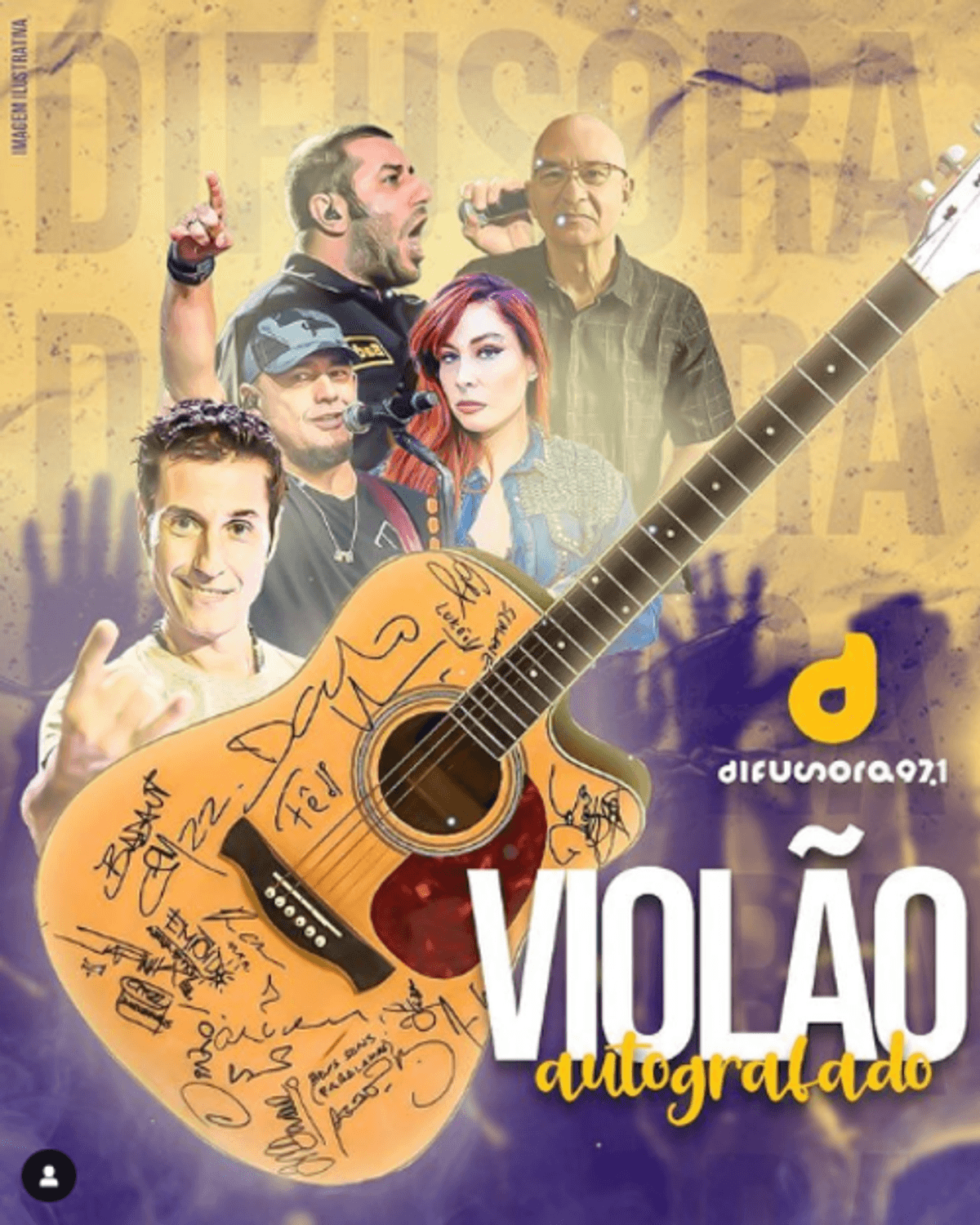 Difusora FM promove em Ribeirão Preto ação para sorteio de violão autografado