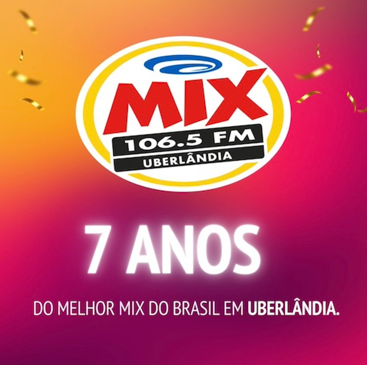 Rádio Mix FM comemora sete anos de operação em Uberlândia (MG)